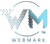 Webmark logo - no tagline - black and blue
